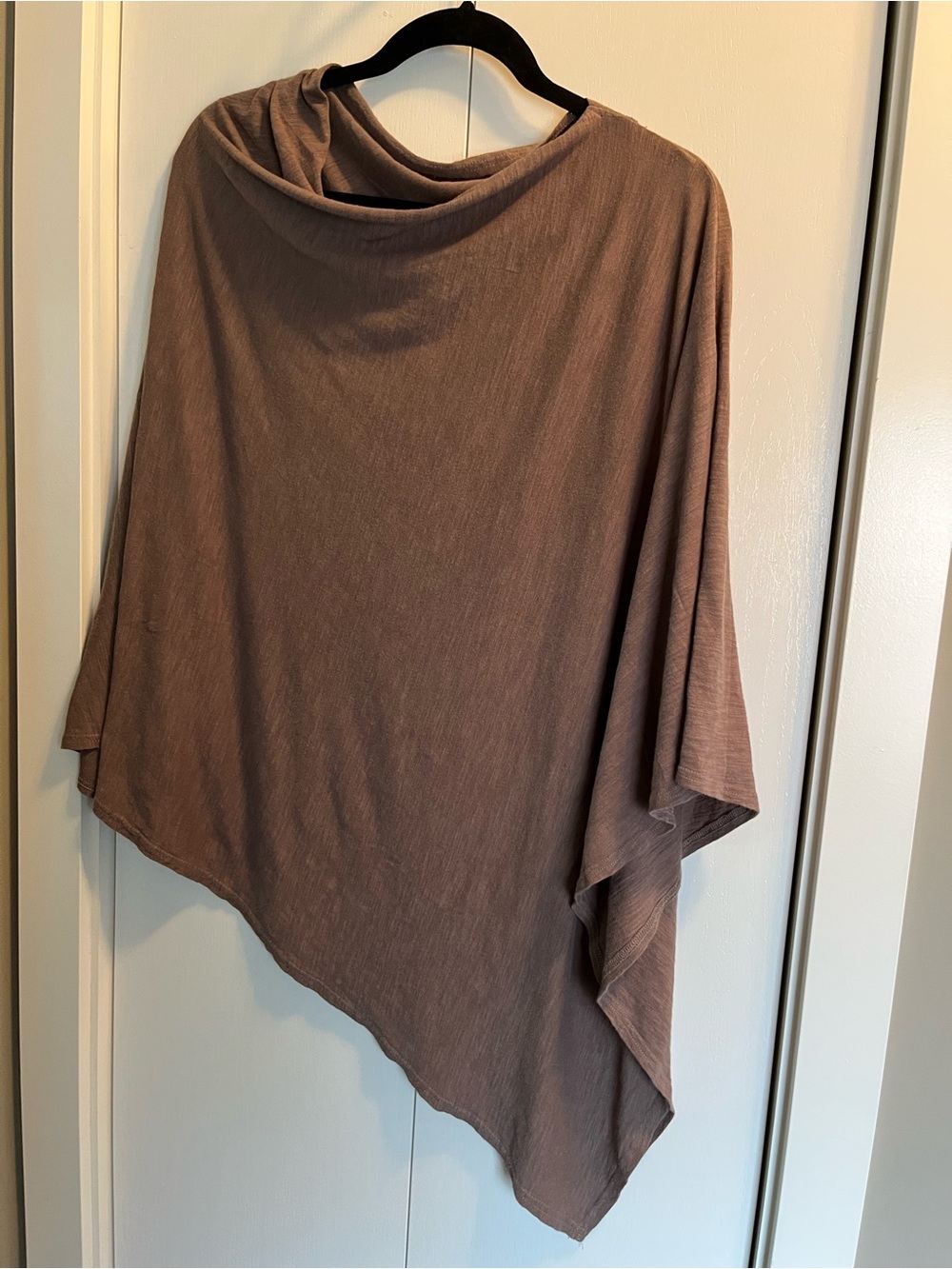 Women’s Asymmetric Cowl Neck Top - Taupe